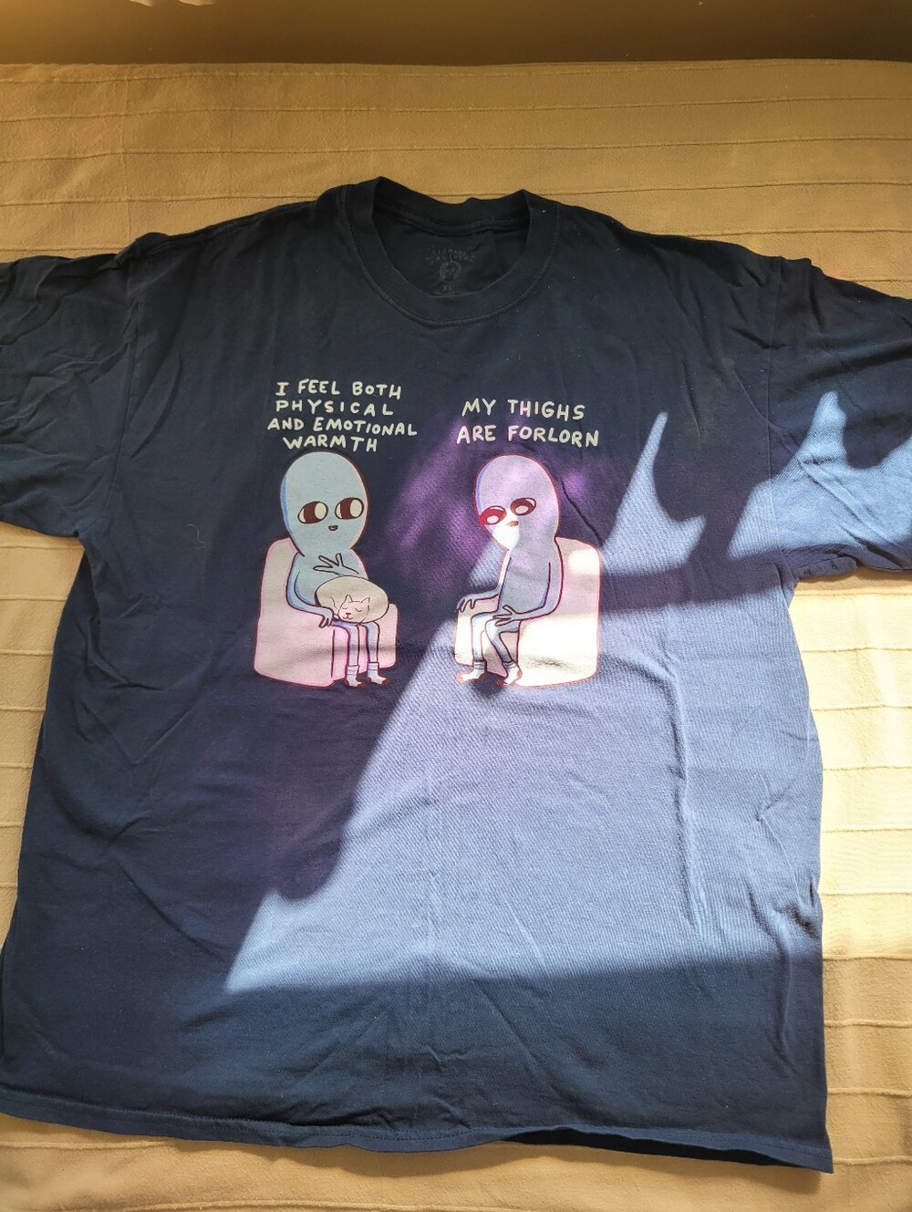 Men's Navy Alien Graphic Short Sleeve Tee